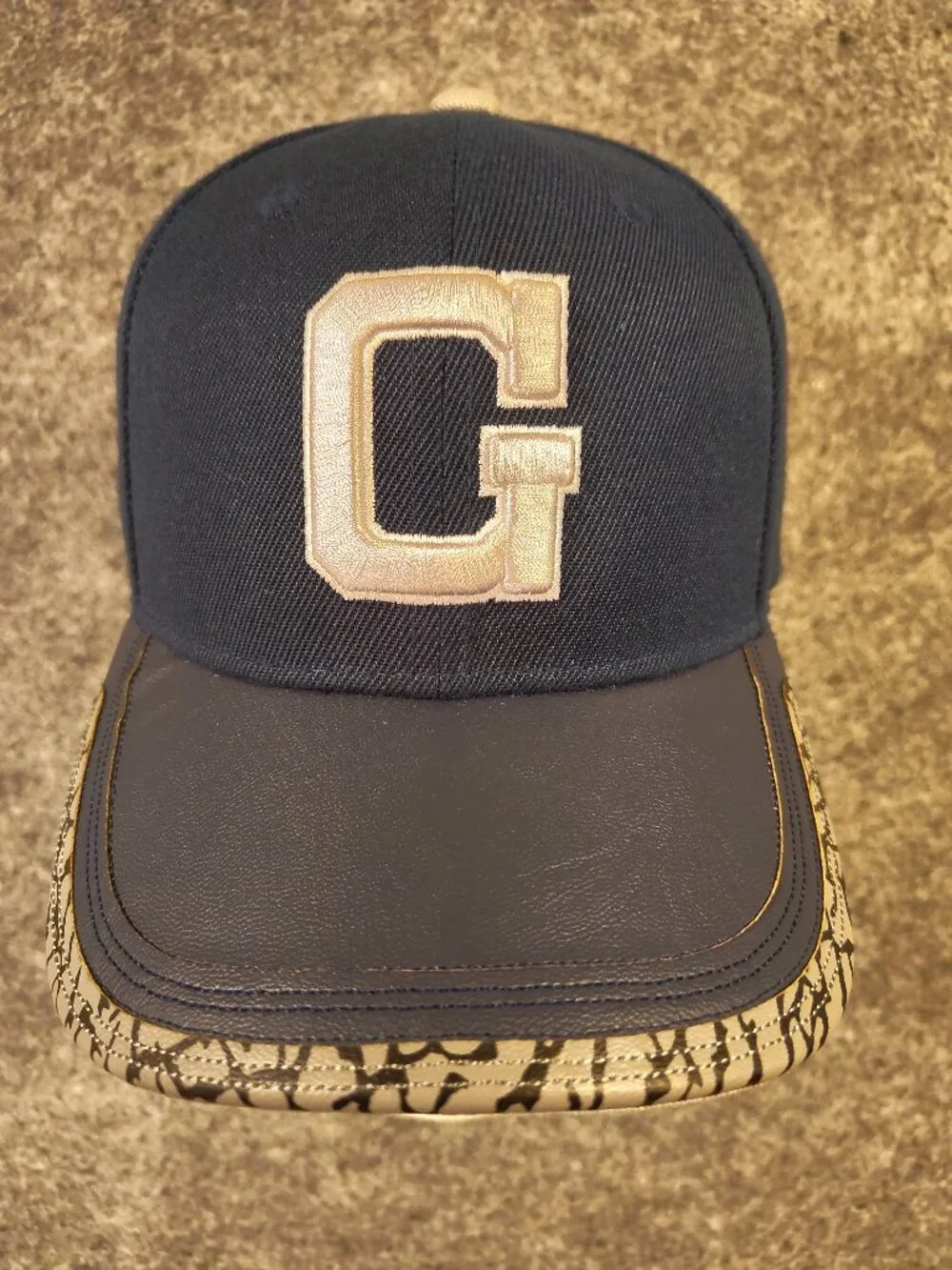 Mitchell & Ness Georgetown Hoyas Snapback Hat Navy “G” Logo